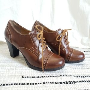 Bass & Co Brown Heeled Booties